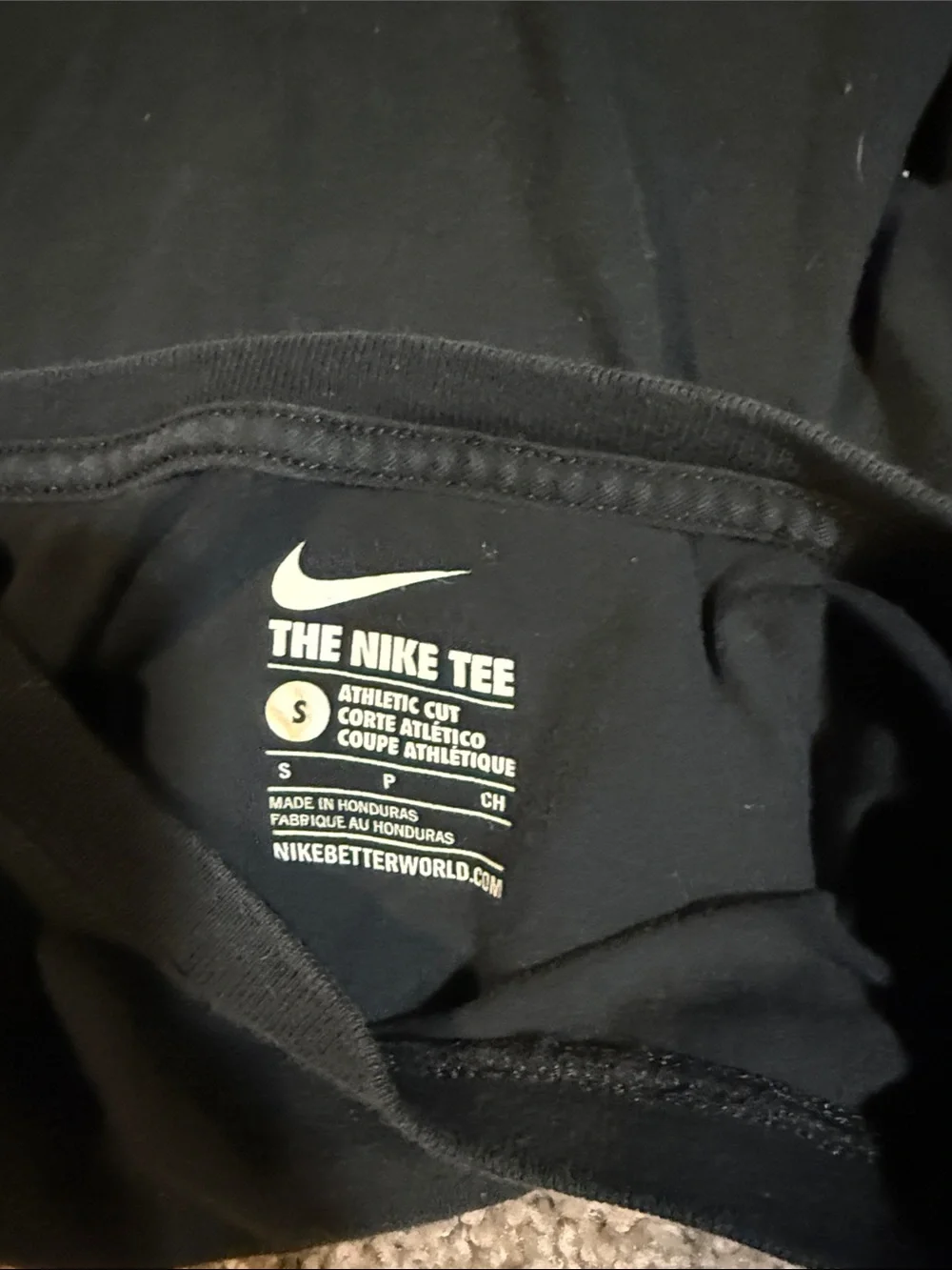 Nike Black Tee with Yellow Swoosh and White 'JUST DO IT' Text